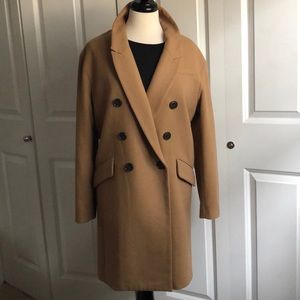 Banana Republic Camel Double-Breasted Coat XS